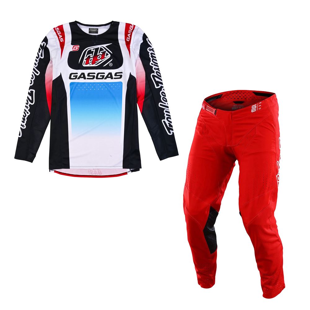 Troy Lee Designs 2025 Motocross SE PRO Gas Gas Fumes Combo Kit Red